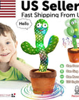 Dancing Cactus Plush Toy Doll Electronic Recording Shake With Song Funny Gift US