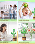 Dancing Cactus Plush Toy Doll Electronic Recording Shake With Song Funny Gift US