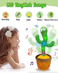 Dancing Cactus Plush Toy Doll Electronic Recording Shake With Song Funny Gift US