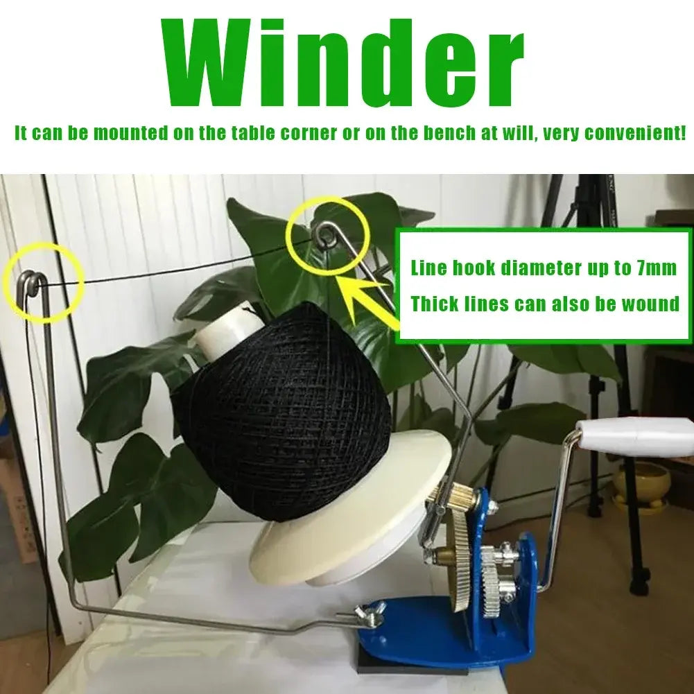 Hand Operated Yarn Winder Fiber Wool String Ball Thread Skein Cable Winder Machine for DIY Sewing Making Repair Craft Tools