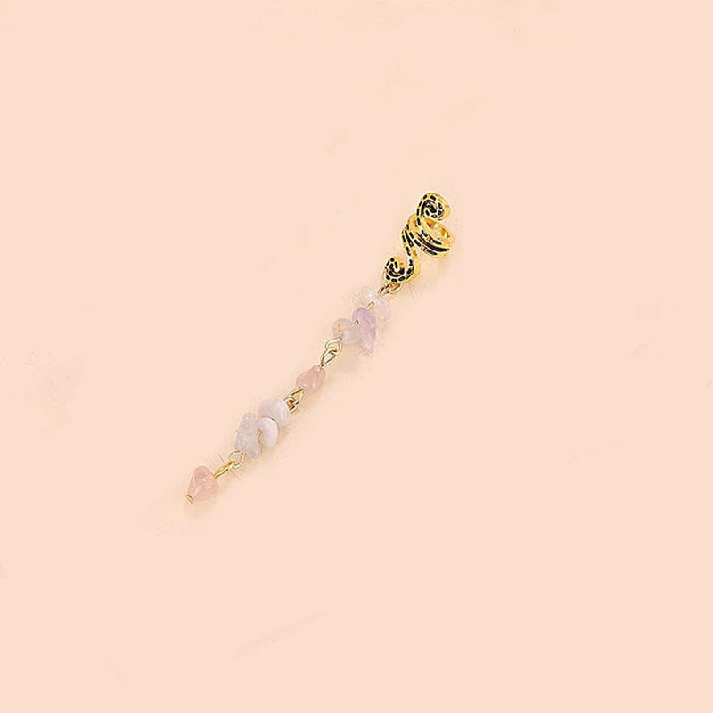 Colored Natural Stone Pendant Hair Jewelry for Braids Crystal Dreadlock Accessories Hair Charms Women Headwear Dangle Dreadlock