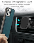 Luxury Magnetic Safe Leather Case For iPhone