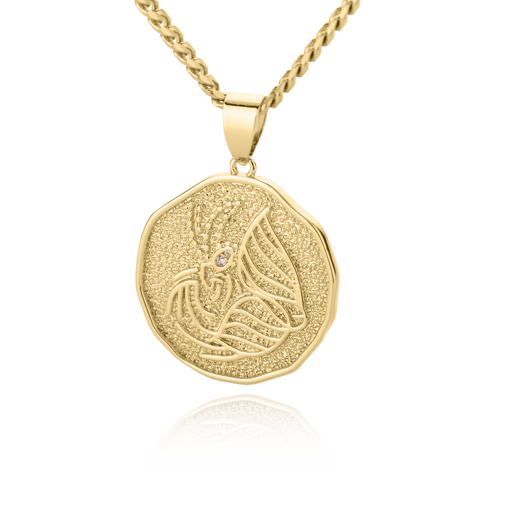 Astrological Sign Coin Pendant Necklace